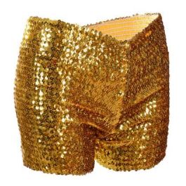 Festival Outfits - Shiny Gold Sequin Shorts