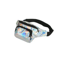 Metallic Silver Holographic Bum Bag