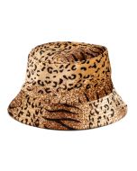 Velvet leopard print sun hat.  These bucket hats can be folded to fit in your bag or pocket. They make great rave hats and festival wear for your festival outfit.  Pretty little thing.