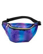 Blue transparent bum bag with adjustable strap.  These make great festival wear for your funky festival outfit.  Pretty little thing.