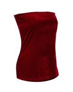 Burgundy Velvet Strapless Top.  This burgundy velvet strapless top makes great festival wear for your funky festival outfit.  Pretty little thing.  Burgundy velvet strapless top.