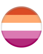 Lesbian Pride 2.5cm Pin Badge Gay Pride LGBTQ+ Badge