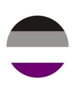 Asexual pride pin badge 2.5cm .  Many small round pin badges available including transgender pride badges, pansexual pride badges, lesbian pride badges and more 