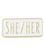 She / Her Pronoun Badge LGBTQ+ Badges and Accessories