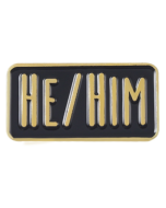 He / Him Pronoun Badge LGBTQ+ Badges and Accessories.