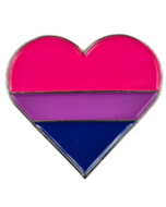 Bisexual Pride Love Heart Badge LGBTQ+ Badges