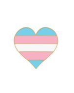 Transgender Pride Love Heart Badge.  LGBTQ+ Badges 