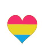 Pansexual Pride Love Heart Badge LGBTQ+ Accessories