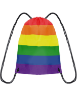 Gay Pride Bag With Rainbow Stripes Drawstring LGBTQ+ Bag