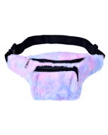 Fluffy Faux Fur Tie Dye Bumbag Festival Bum Bag