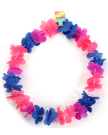 Bisexual Pride Hawaiian Lei.  LGBTQ+ Accessories And Leis