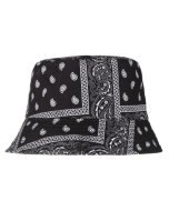 Black Paisley Bucket Hat Festival Hat Sun Hat Rave Hat