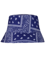 Blue Paisley Print Bucket Hat Festival Hat Sun Hat Rave Hat