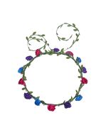 Bisexual Pride Flower Garland LGBTQ+ Gay Pride Accessories