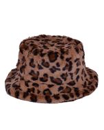 Faux Fur Leopard Print Bucket Hat.  These warm fluffy bucket hats are very fashionable and can be worn all year round.  These faux fur leopard print bucket hats make great festival wear for your festival outfit.  Pretty little thing.