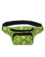 Snake print bum bag in neon yellow with adjustable strap and pockets.  These neon yellow snake print bumbags make great festival wear for your funky festival outfit.  Pretty little thing.