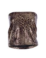 Shiny Holographic Leopard Print Strapless Top.  This shiny metallic strapless leopard print top makes great festival wear for your funky festival outfit.   Pretty little thing.  