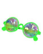 Neon green kaleidoscope glasses with prism lenses.  These kaleidoscope glasses make a great festival wear accessory to your funky festival outfit. Pretty little thing.