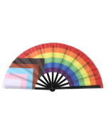 Extra Large Progress Pride Cracking Fan 33cm LGBTQ+