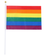 Hand Held Gay Pride Flag Rainbow Pride Flag 22 x 15cm