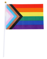 Progress Pride Hand Held Flag 22 x 15cm Gay Pride Festival Flag