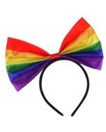 Large Bow Rainbow Gay Pride Headband LGBTQ+ Head Band