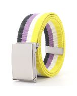 Non Binary Pride Webbing Belt LGBTQ+ Gay Pride Belts