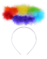 Rainbow Gay Pride Fluffy Halo Headband.  LGBTQ+ Accessories.