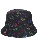 Multi Coloured Alien Print Bucket Hat