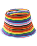 The ultimate Gay Pride bucket hat sun hat.  Also available, rainbow pride hats, bisexual pride hats, gay pride hats, pansexual pride hats and non binary pride hats.