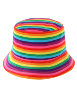 Gay Pride bucket hat with the original 1978 Gay Pride flag colours. Also available, rainbow pride hats, bisexual pride hats, gay pride hats, pansexual pride hats and non binary.