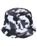 Black and White Camo Bucket Hat Sun Hat Rave Hat Festival Hat