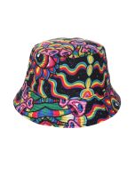 Psychedelic Mushroom Print Bucket Hat Festival Hat Sun Hat Rave Hat