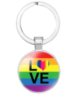 Rainbow Gay Pride Love Keyring LGBTQ+ Accessories.