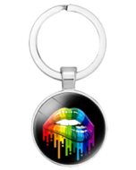 Rainbow Lips Gay Pride Keyring LGBTQ+ Accessories