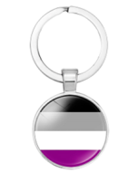 Asexual Pride Keyring.  LGBTQ+ Keyrings and Accessories