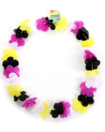 Non Binary Pride LGBTQ+ Hawaiian Leis for Gay Pride Festivals and parties.  Colours available include transgender pride Hawaiian leis, bisexual pride Hawaiian leis, lesban, non binary pride,  pansexual pride Hawaiian leis, and more.