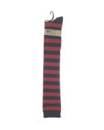 Stripy welly socks in black and red.  These long over the knee stripy welly socks are the perfect festival wear accessory to complete your festival outfit. Pretty little thing.