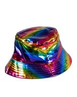 Multicoloured Shiny Bucket Hat With Unicorns