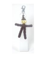 Leather boy key ring or bag charm