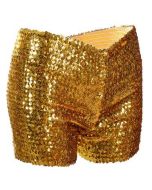 Shiny gold sequin shorts.  These gold sequin hot Pants make great festival wear for your funky festival outfit.  Great dance shirts too!  Pretty little thing.