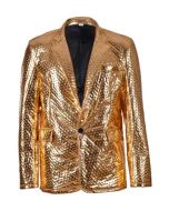 Gold embossed metallic blazer festival jacket.  These gold embossed blazer jackets make great festival wear for your funky festival outfit.   Pretty little thing