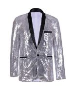 Silver sequin blazer magician outfit.  These silver sequin blazers make great festival wear for your funky festival outfit.  Or magician jacket fancy dress.  Pretty little thing