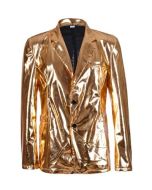 Shiny gold blazer festival jacket.  These metallic gold blazer jackets make great festival wear for your funky festival outfit. Pretty little thing Gold shiny blazer jacket