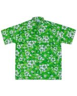 Retro green floral Hawaiian shirt with hibiscus flower. Cool, comfortable green retro Hawaiian shirts for holidays and festival outfits. Small to 3XL  Pretty little thing.