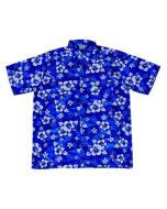 Retro blue floral Hawaiian shirt.  These cool comfortable floral Hawaiian shirts are great for holidays and festival outfits.  Sizes Small to 4XL Pretty little thing.