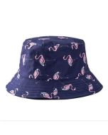 Foldable Sun Hat With Flamingo Print