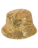 Gold Sequin Bucket Sun Hat