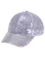 Silver sequin festival baseball cap