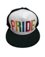 White Gay Pride Baseball Cap